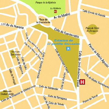 Plano de acceso de Hotel Cesaraugusta