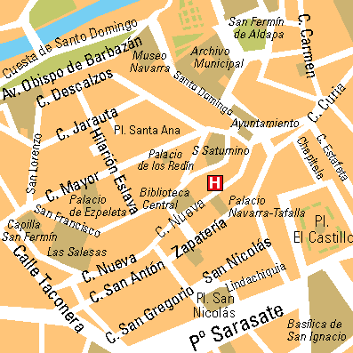 Plano de localizacin del hotel