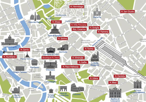 Plano de localizacin del hotel