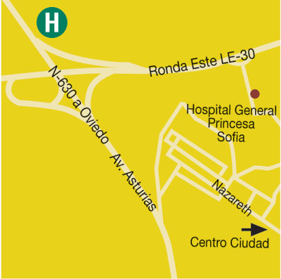 Plano de localizacin del hotel